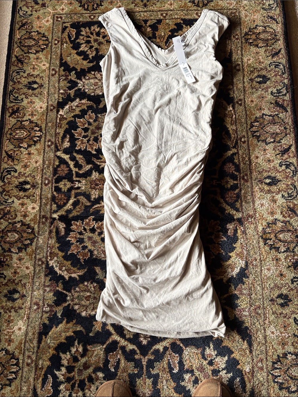 James Perse standard Ruched V-neck dress size 3